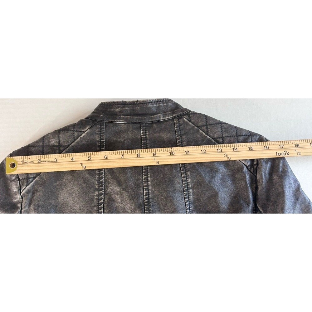 Circus by Sam Edelman Women’s Vegan Leather Moto Biker Jacket Gray Size M - Picture 14 of 16